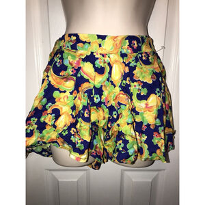 New LF stores Paper Heart Floral Print soft shorts Skort S Festival AU 6 US 2